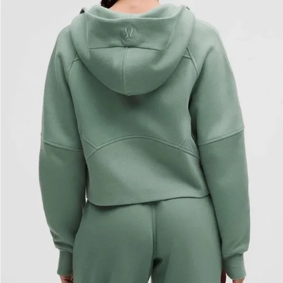 lululemon oversized scuba half zip cropped hoodie m/l crater blue like new - Picture 2 of 6